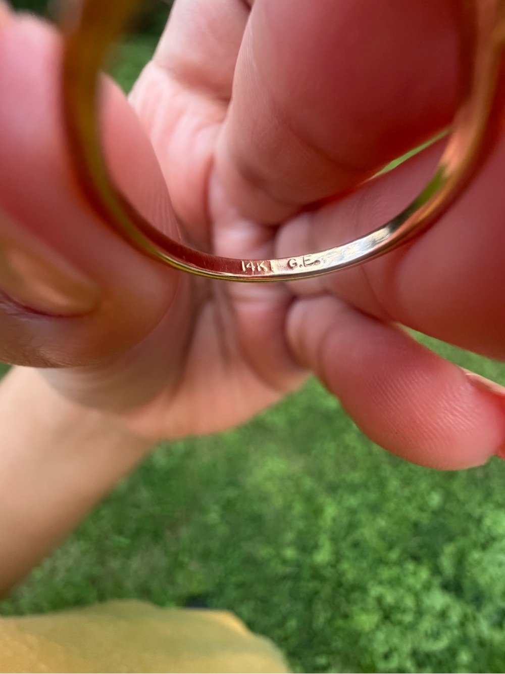14K Gold Electroplated Swirl Ring with Clear Stone - Picture 3 of 4